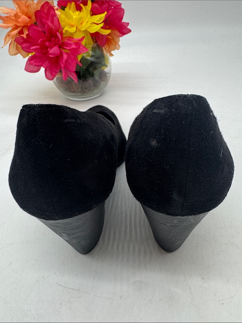 Eileen Fisher Black Suede Pointed Wedge Pumps Size 11 BLW10189 - Picture 3 of 8
